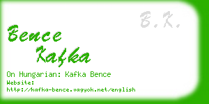 bence kafka business card